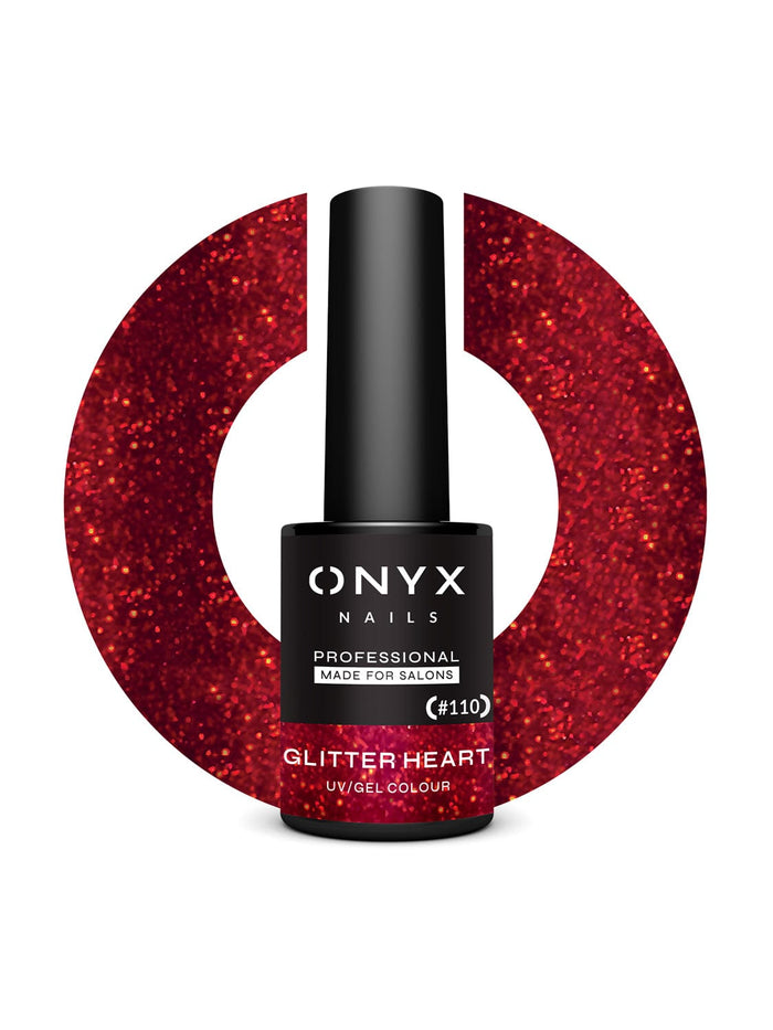 110 Lakier Hybrydowy Glitter Heart 7ml